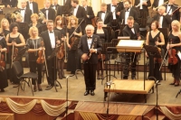 Na uitvoering Klarinetconcerto van Jan Van der Roost met Lviv Philharmonic (Oekraïne)
